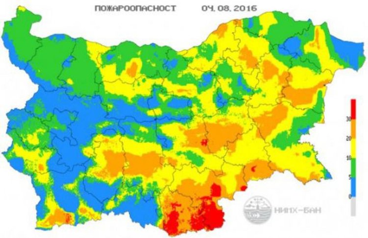Екстремална опасност от пожари в Кърджали и Хасково