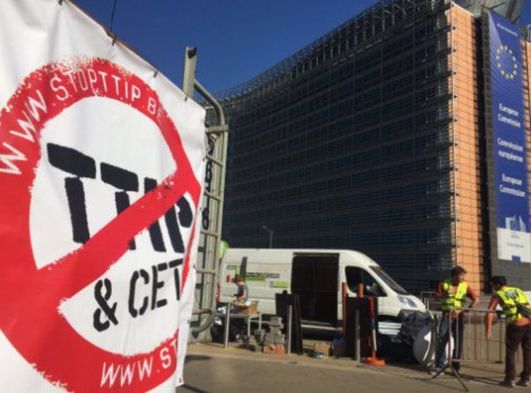 Хиляди излязоха на протест срещу TTIP в Брюксел