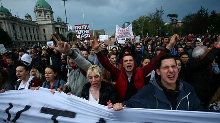 Шести пореден протест срещу Александър Вучич