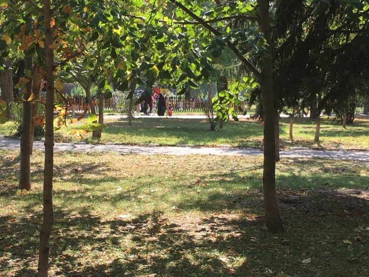 Въпреки забраната: Жени с бурки разхождат дечица в парка