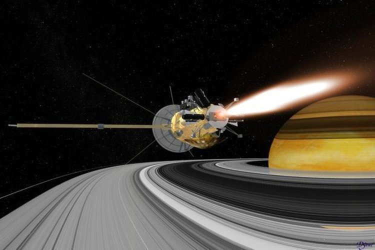 Големият финал на Cassini в атмосферата на Сатурн (видео)