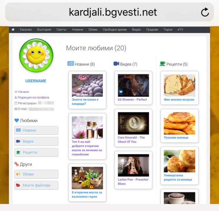 Потребителите на сайта Kardjali bgvesti.net вече със свой профил