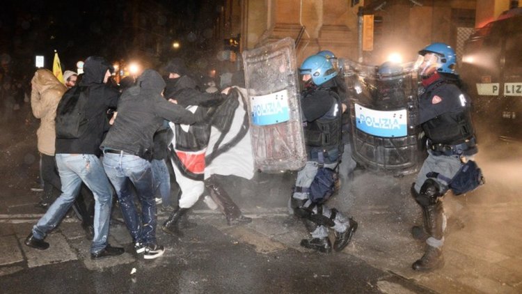 Многохилядни протести и сблъсъци в Италия