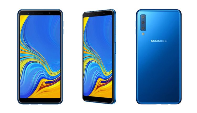  Galaxy A7 (2018) - първият смартфон на Samsung с тройна основна камера.