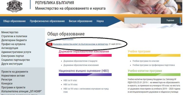 Отговорите на матурата по БЕЛ за 12 клас