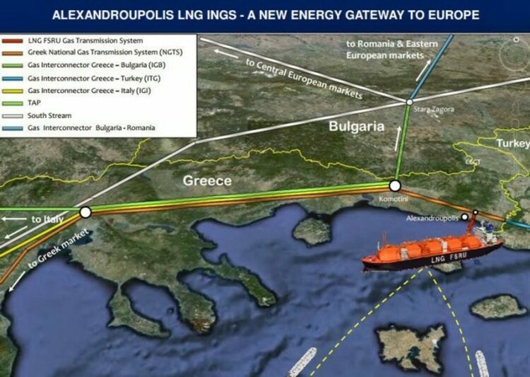 Терминалът за втечнен газ при Александруполис може да увеличи капацитета на интерконектора Гърция-България